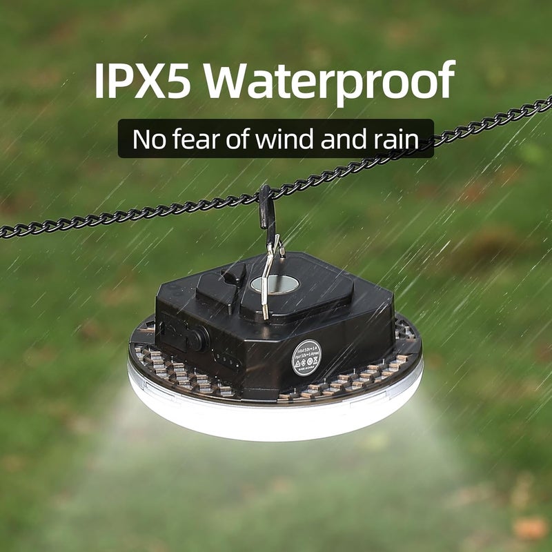 Amkulop Transparent Portable Rechargeable LED Camping Lights,Waterproof Outdoor Light with 5000Lm,Super Bright Hanging Lanterns for Tents, Canopies & Outdoor Emergencies - Image 3